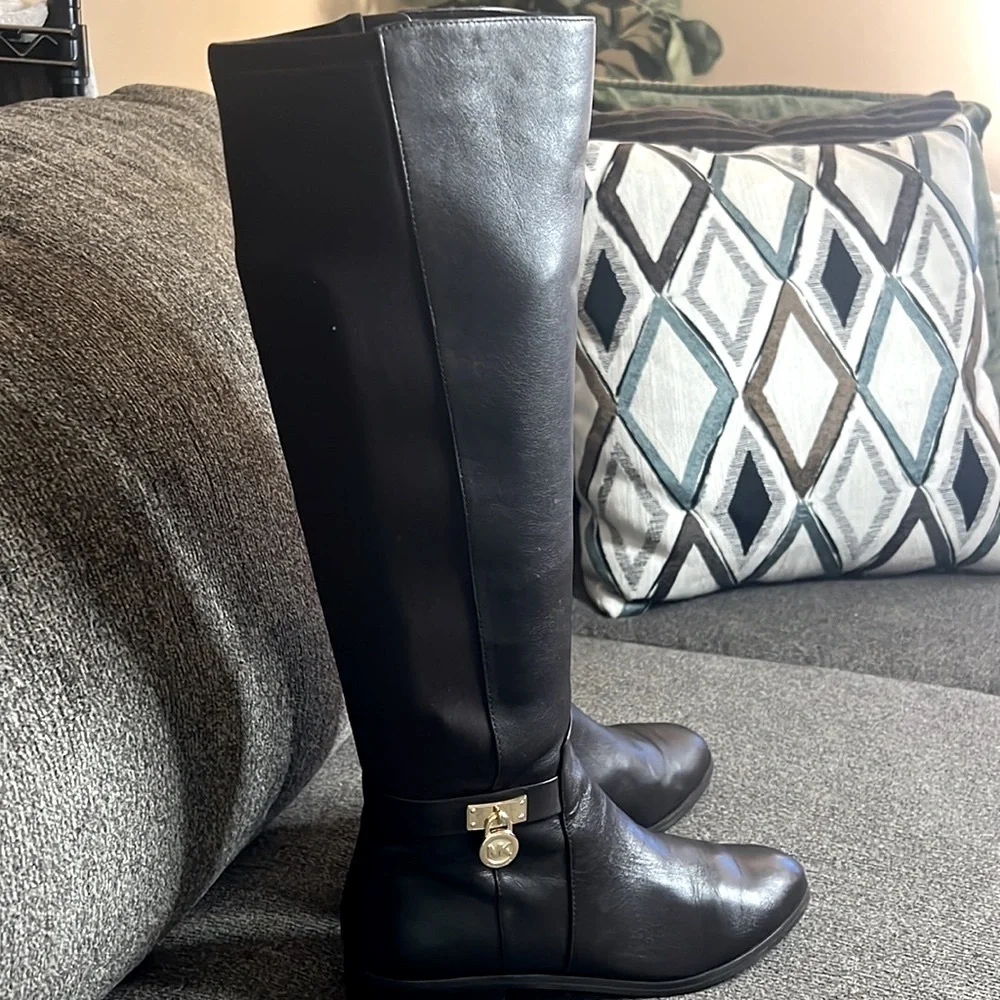 MICHAEL Michael Kors Hamilton Tall Riding Boots -‎ Dark Chocolate Size 5.5
